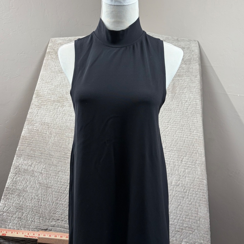 Lululemon Black Mock Neck Sleeveless A-Line Mini Dress Athleisure Activewear